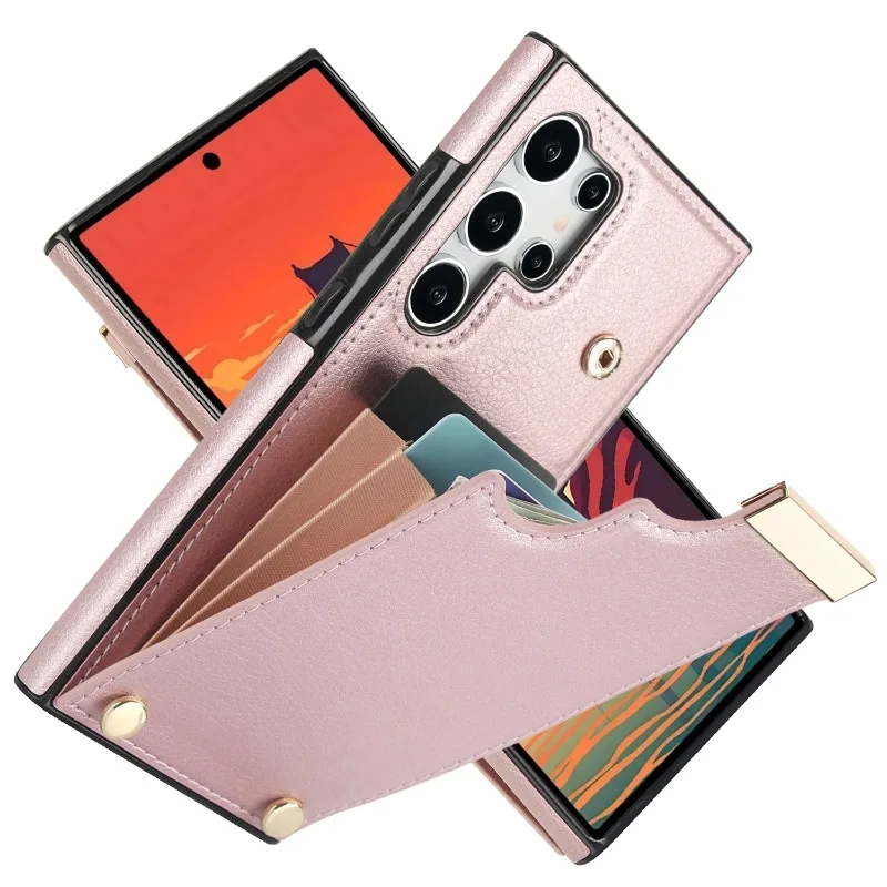 Elegant Leather Phone Case with Card Slot and Wallet Cover