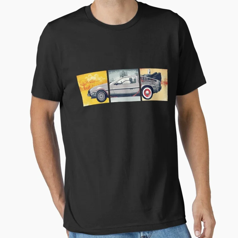 BTTF DeLorean Vintage Science-Fiction-Film „Zurück in die Zukunft“ Save The Clock Tower Zeitreise-T-Shirt Große Größe Erwachsene S-6XL Tops