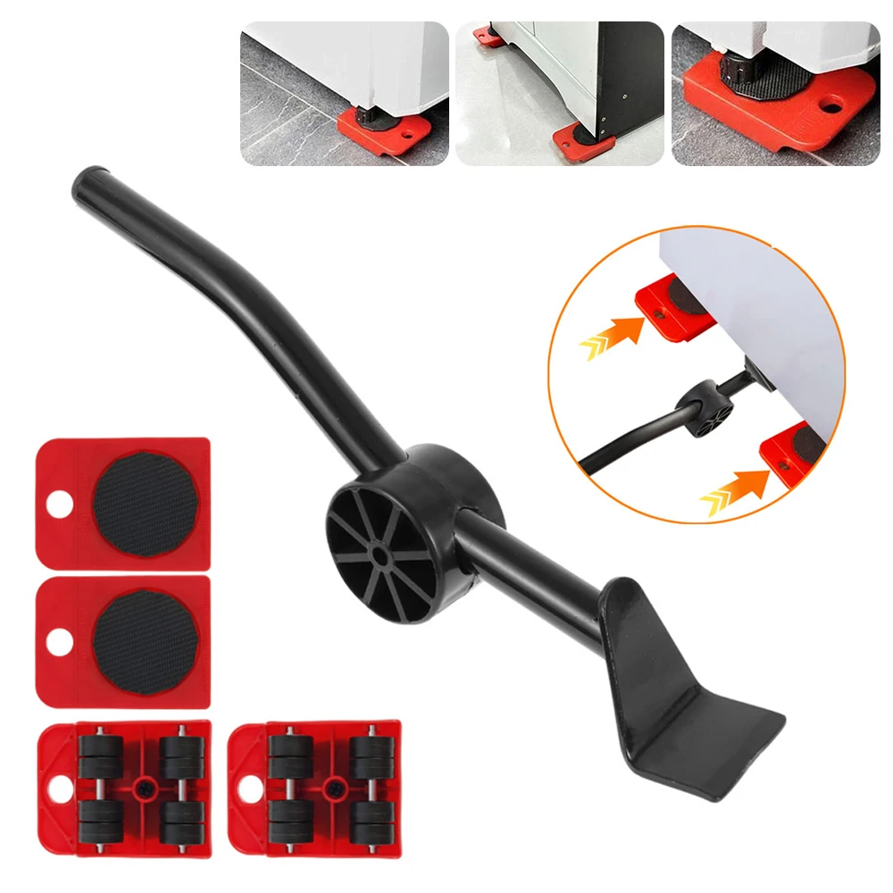 150kg Furniture Moving Transport Roller Set Removal Lifting Moving Tool Set Wheel Bar Mover moving Heavy Stuffs Device Hand Tool furniture sliders