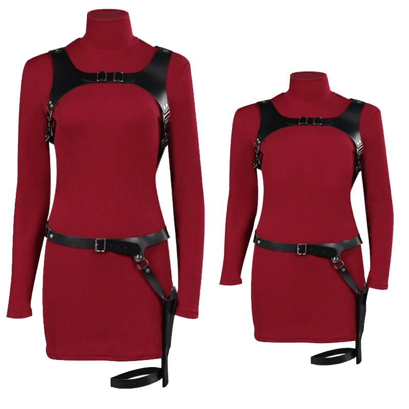

Biohazard Game Resident 4 Ada Wong Cosplay Costume For Girls Dress Set Halloween Carnival Party Disguise Clothes for Adult Kids