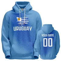 Sudadera con Capucha Uruguay Personalizada: Tu Nombre y Número. Hombre, Mujer, Joven. Cálida Otoño/Invierno S-5XL.