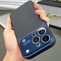 Leather Texture Soft Frame Shockproof Phone Case with Enhanced Protection - iPhone Air (Dark Blue)