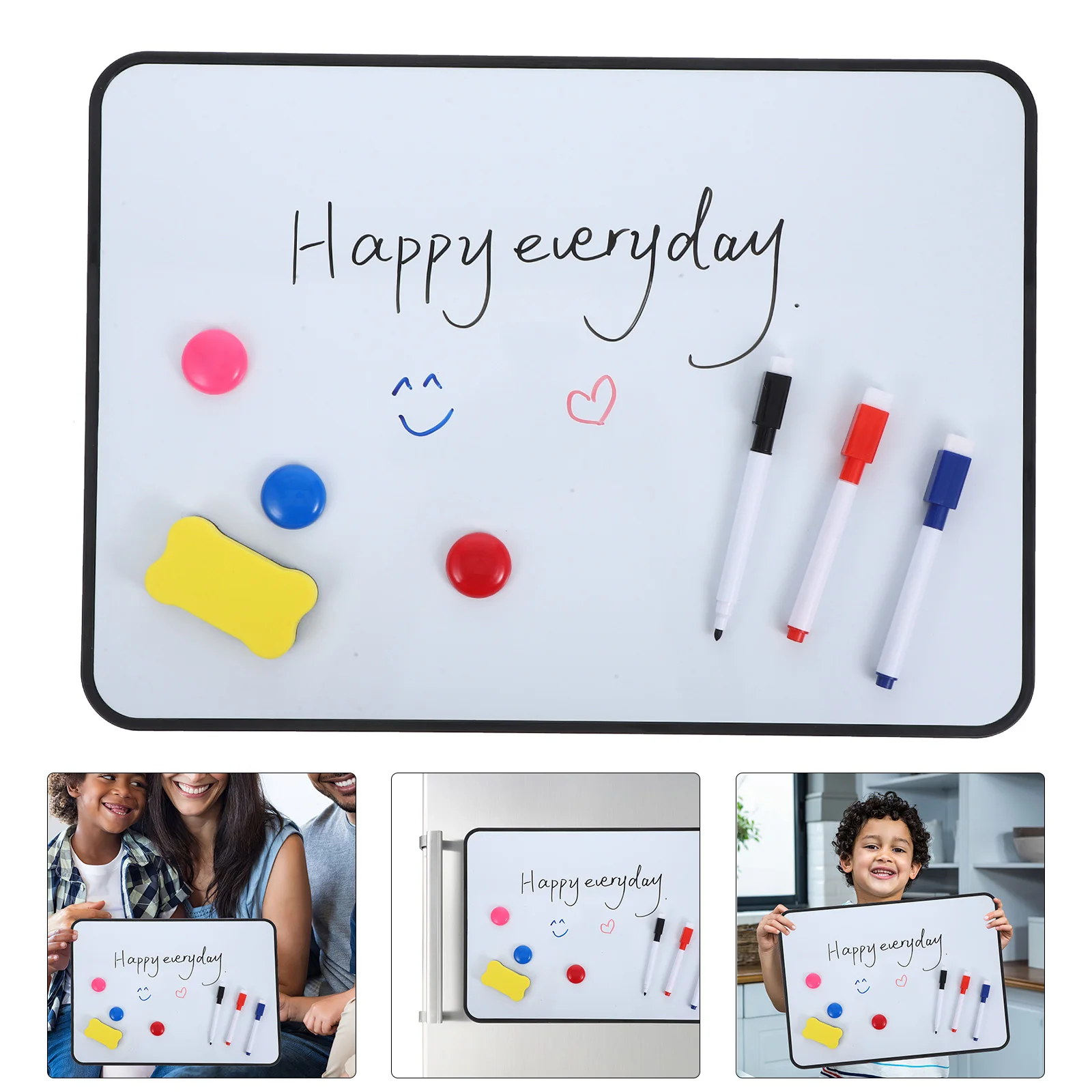 Magnetic Dry Erase White Board A3 Size Magnetic Whiteboard For Fridge Plastic Material Whiteboard 1 Set
