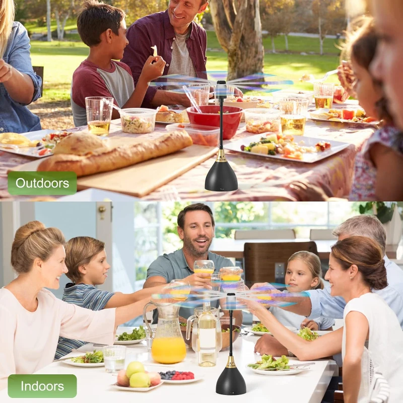 fly fan Outdoor Kitchen Fly Repellent Fan Fly Destroyer Food Protector Keep Flies Bugs Away From Food Household Pest Repellent Table Fan