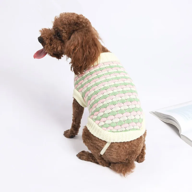 귀여운 강아지 고양이 스웨터 의류, 겨울 니트 애완 동물 고양이 강아지 옷 의상, 작은 개 고양이 치와와 복장 조끼