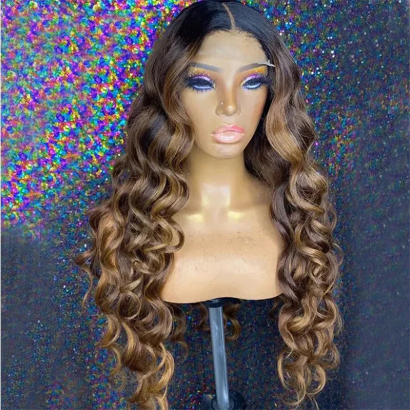

Jewish European Human Hair 28 inch Ombre Blonde Deep Wave Wig Full Lace Glueless Wig For Women 23A Grade Baby Hair Pre Plucked