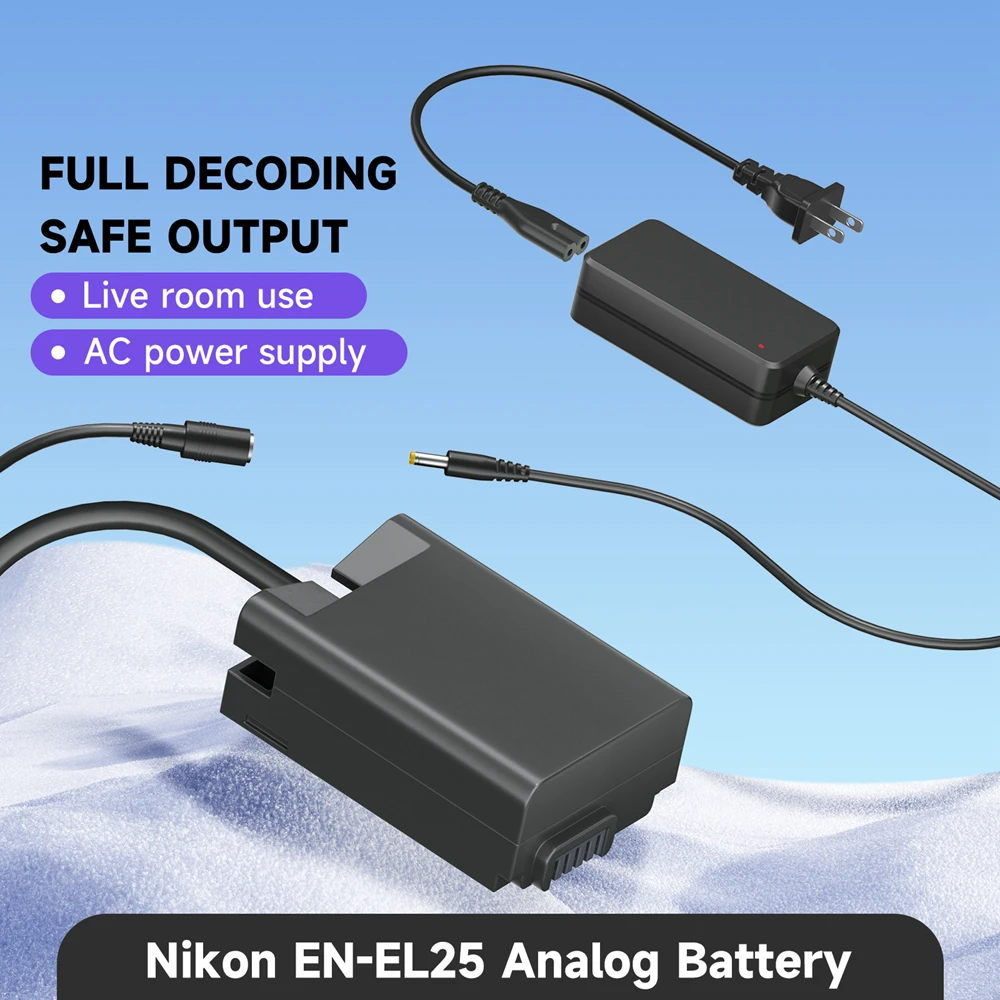 Bateria Manequim da Câmera Acoplador en El25 Usb Tipo-c Adaptador de Alimentação ac para Nikon Z30 Z50 Zfc El25 Enel25 Palo-en-el25 - Image 6
