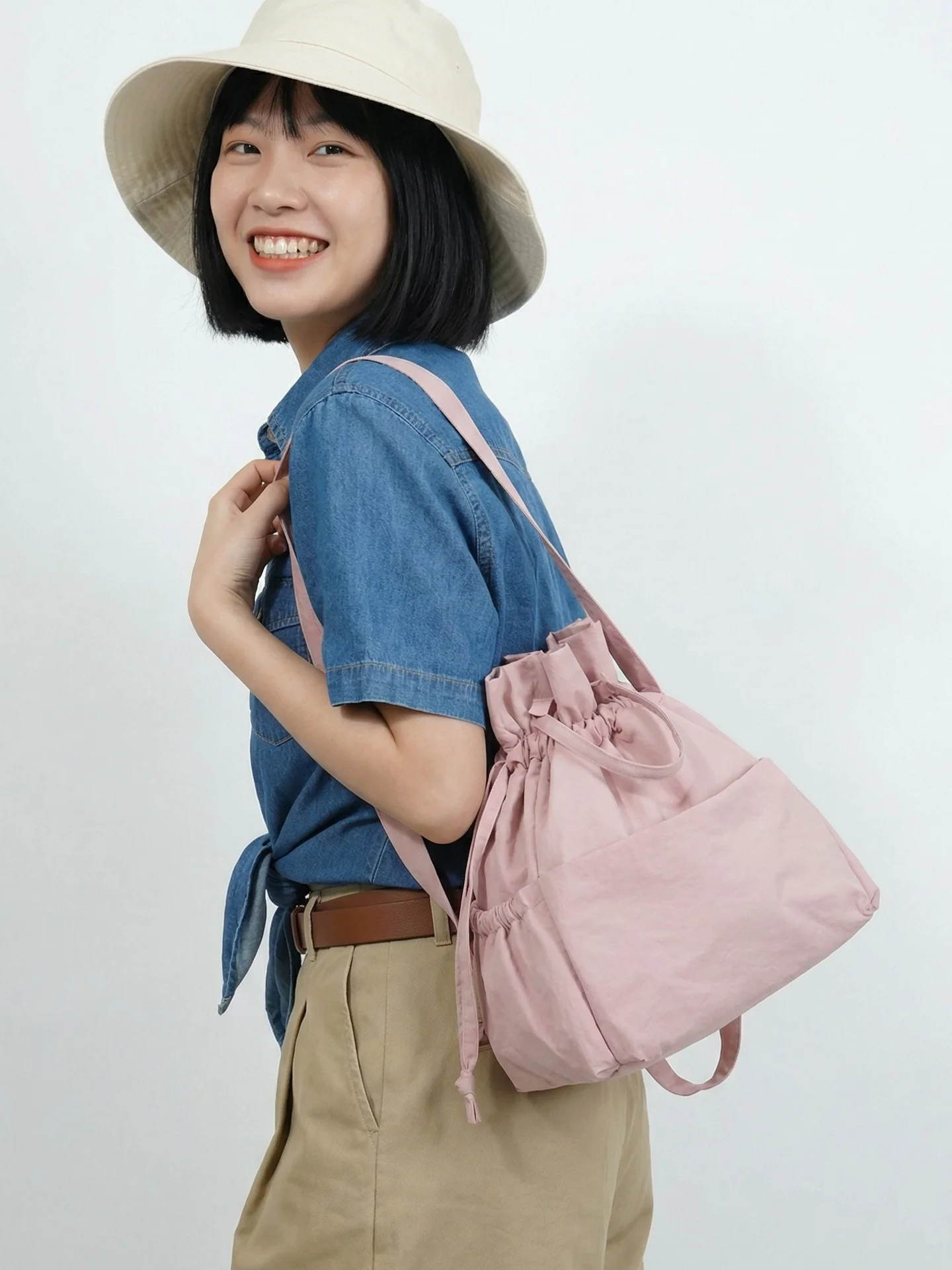 휴대용 대용량 절연 도시락 가방 직장인 및 초등학생을 위한 끈으로 묶는 휴대용 도시락 가방