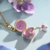 Fashion Openable Enamel Easter Egg Rabbit Pendant Necklace for Women Elegant Niche Party Jewelry Keychain Pendant Valentine Gift 3