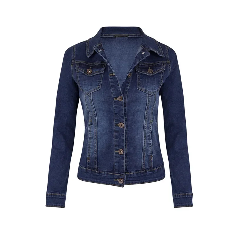 2024 neue Kurze Denim Jacken Frauen herbst Waschen Langarm Vintage Casual Jean Jacke Bomber Denim Mantel damen jacke oberbekleidung