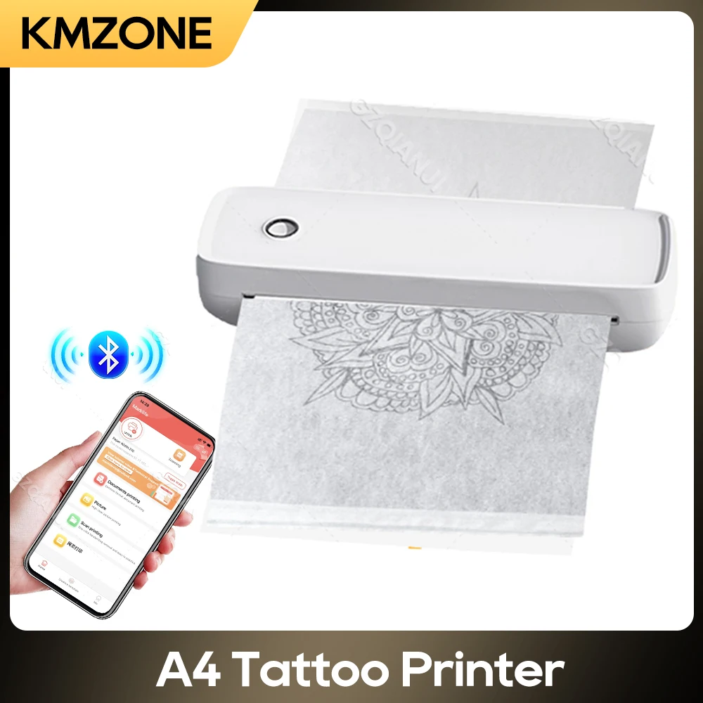 

Thermal Tattoo Printer Tattoo Stencil Printer Wireless Bluetooth Tattoo Transfer Machine A4 Paper Portable Printer Mini Printers