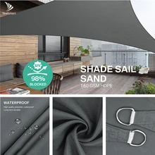 

Triangle Sun Shade Sail Waterproof Garden Sail 5/3.6/3/2M Awning For Patio Party Yard Lawn Pool Sunscreen Canopy Sun Protection