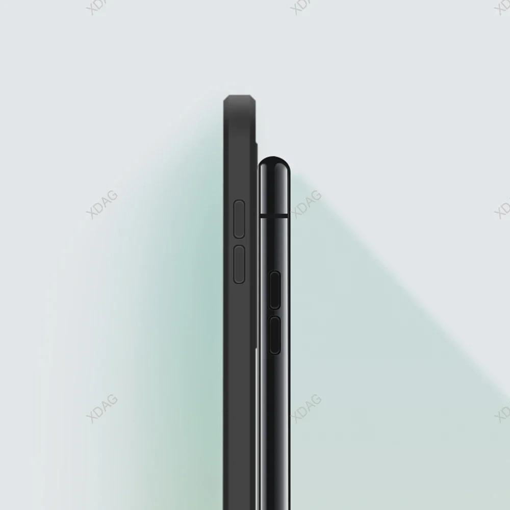 Elegant Pure Color Soft Silicone Shockproof Phone Case - Luxury Square Design