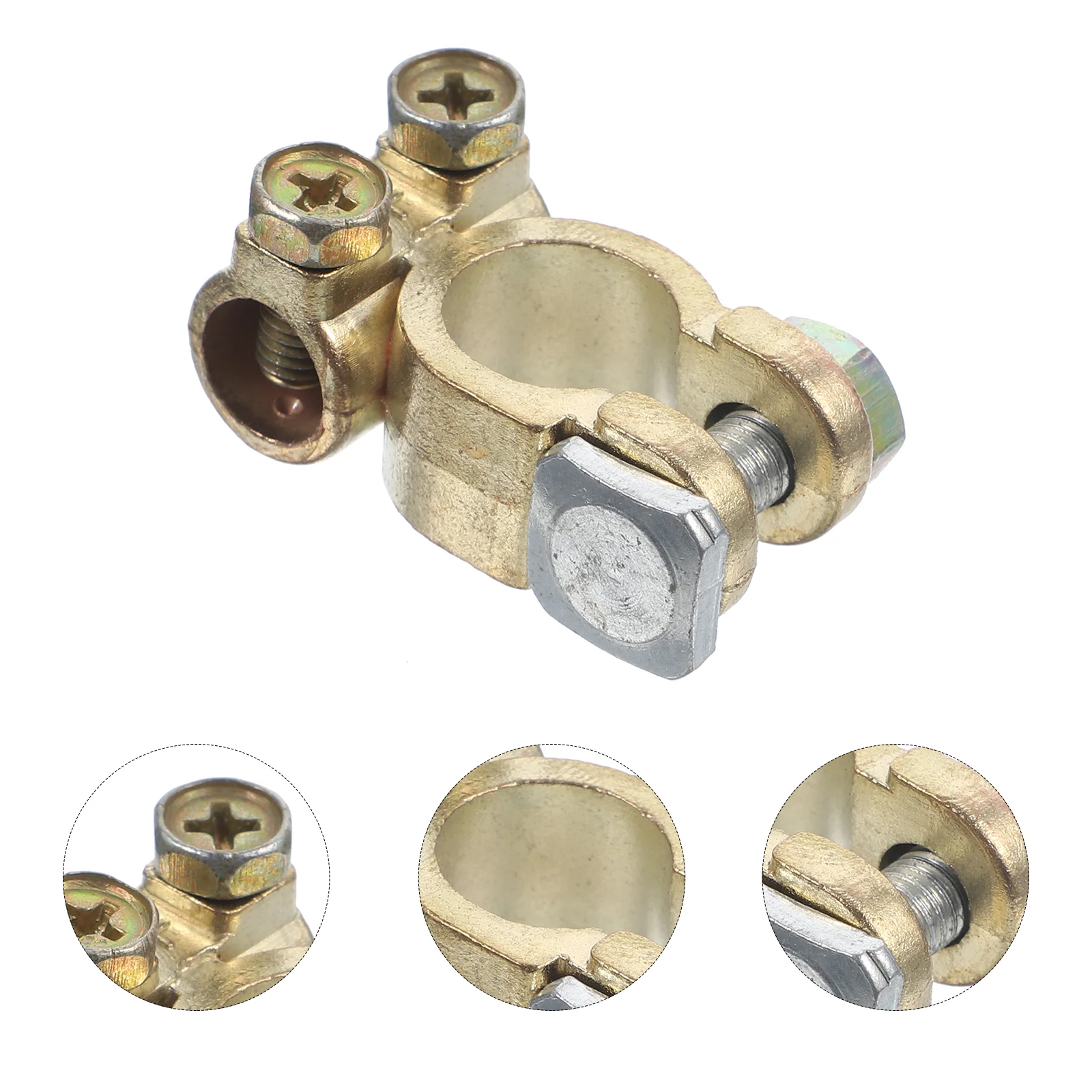 Batteries D Car Cable Clip Connector Clamp Golden Aluminum-magnesium Alloy