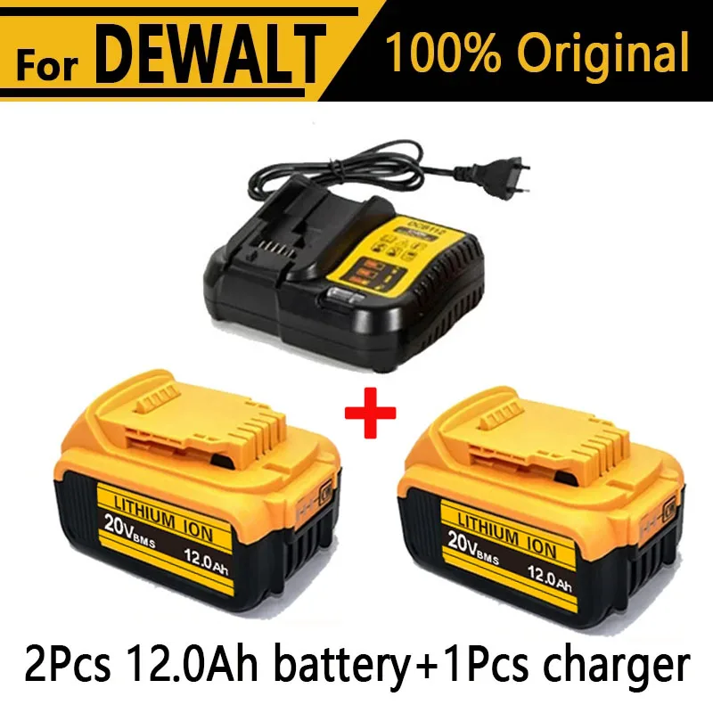 디월트 18V 20V 리튬 이온 배터리 20V 12Ah DCB203 리튬 이온 배터리 교체용 DCB206 DCB205 DCB204 DCB200 전동 공구