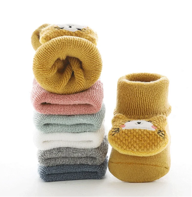 Description Picture 5 of itemCute Cartoon Baby Socks Girls Boys Rabbit Bear Anti Slip Soft Warm Winter Autumn Toddler Indoor Floor Thicken Socks For Kids