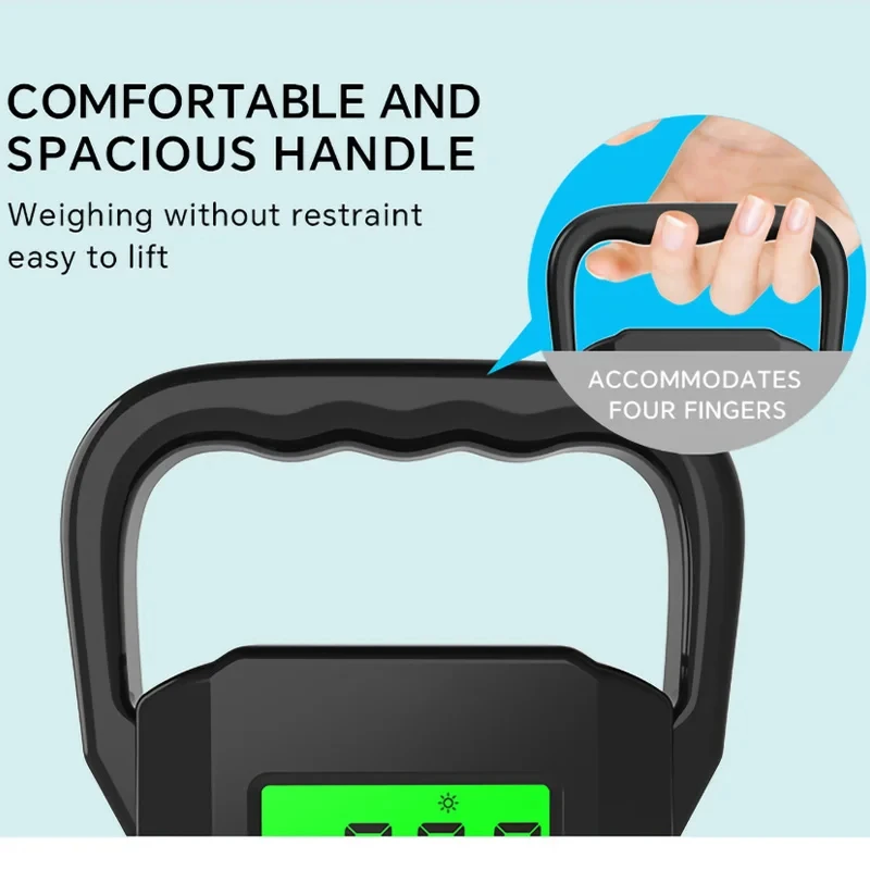 60kg/10g LCD Digital Hanging Scale Electronic Weighting Luggage Scale Battery/USB Charging Portable Weighing Balance Tools portable scale luggage scale luggage weight scale digital scale weighing tools hanging scale