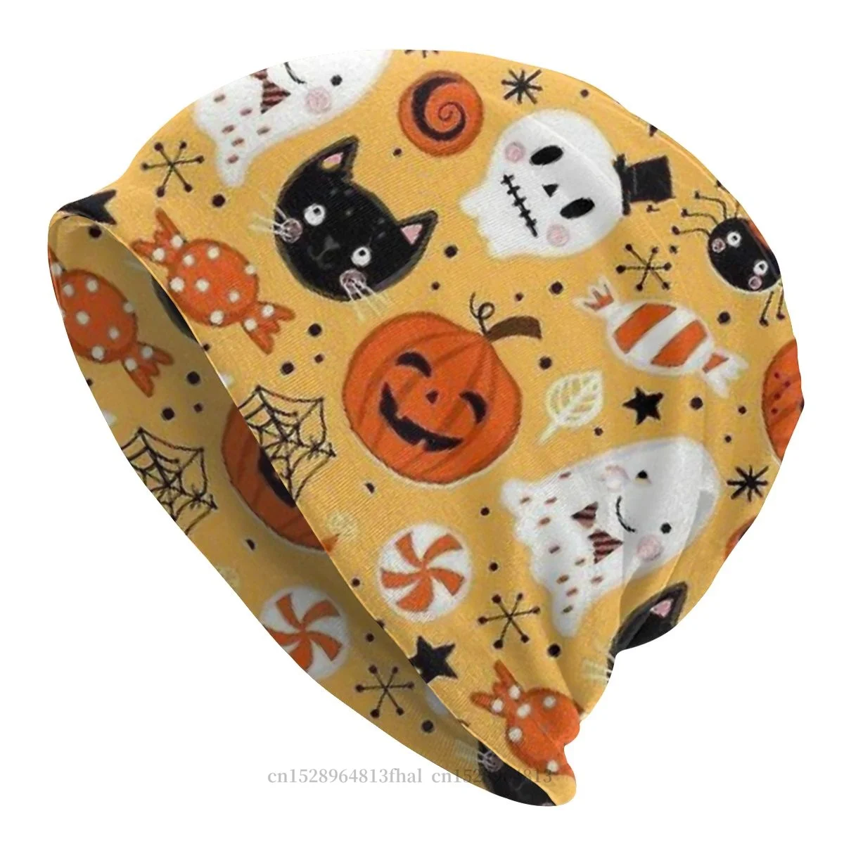 

Уличные шапки с рисунком для мужчин и женщин, мужские шапки на Хэллоуин, с призраком, страхом, тыквой, обычные шапки, хлопковая шляпа, шапки