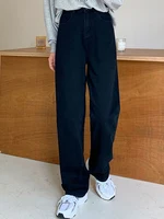 Woman High Waist Wide Leg Jeans Girls Casual Denim Straight Leg Pants Female White Black Blue Light Blue Beige Loose Trousers - Image 2