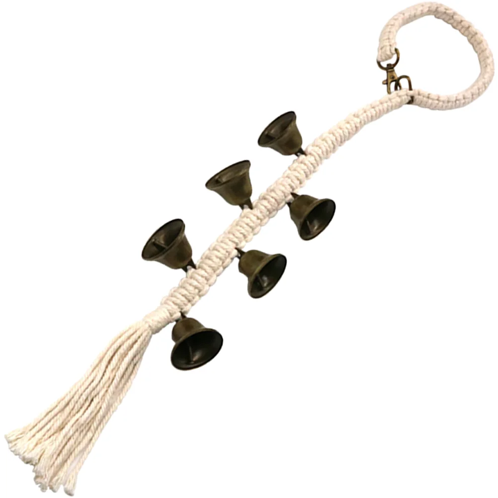 

Bell Door Coffee Bar Decor Adjustable Bells Hanger with Cotton Rope Vintage Doorbell Doorbells Iron