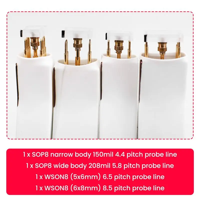 A46M-4Pcs Sop8 Soic8 Wson 칩 다운로드 번 라이트 프로브 스프링 니들 플래시 Eeprom 칩 버너 케이블 Sop8 Soic8 칩