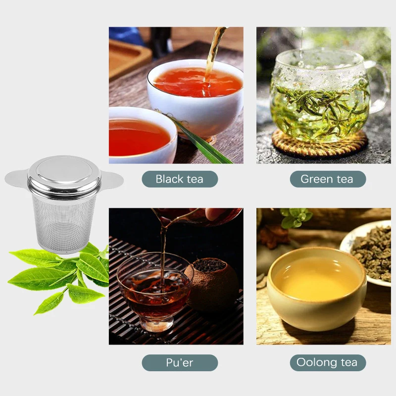 304 Stainless Steel Tea Strainer Reusable Tea Infuser Strainer Teapot Loose Leaf Spice Filter Kitchen Accessories tea infuser,tea strainer,tea filter