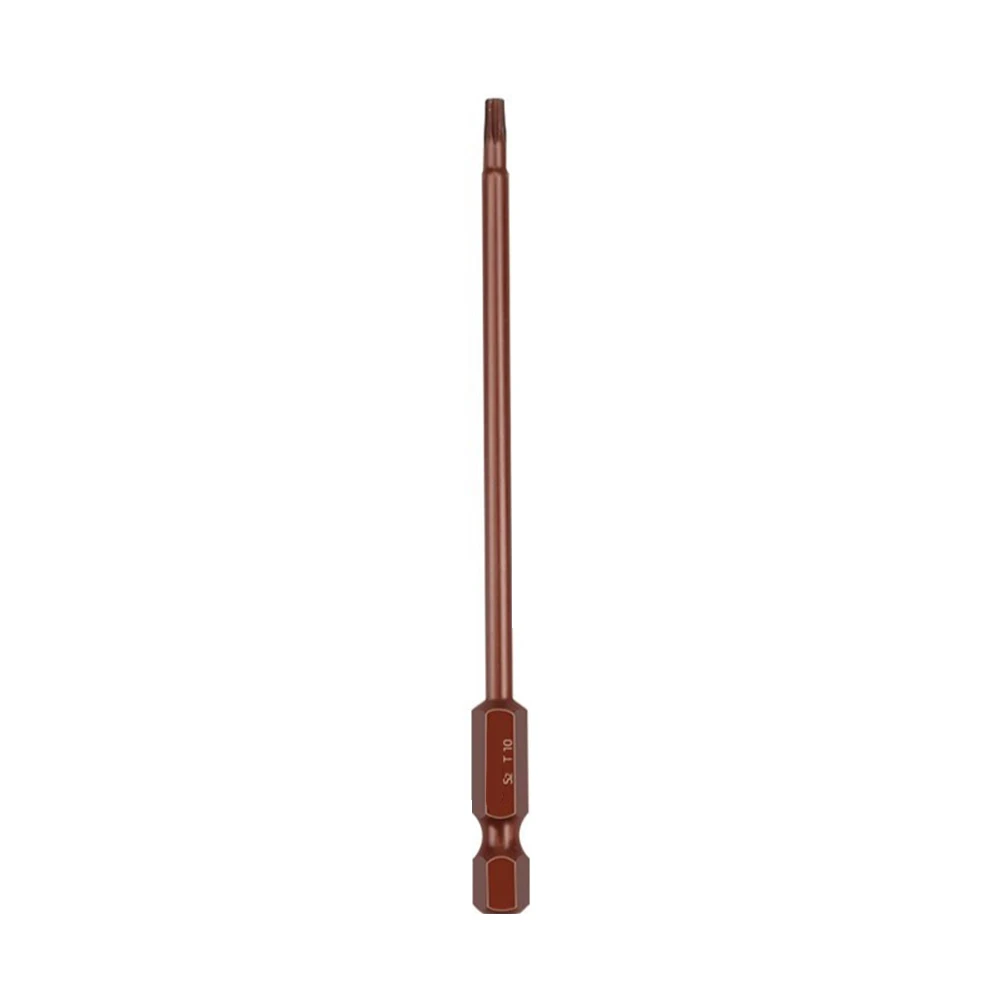 

Отвертка T40 Torx T10 для электродрели 1/4 дюйма (6,35 мм) Шестигранная 100 мм бронзовая Шестигранная Отвертка электрические отвертки