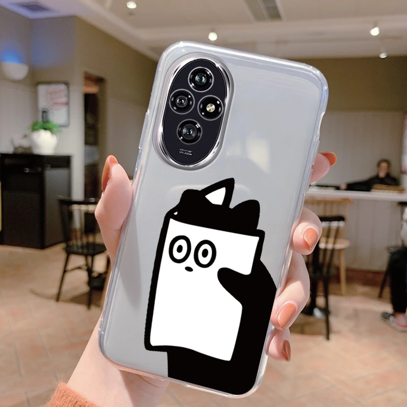 Transparent Flower Design Phone Case with Anti-Drop Silicone Bumper