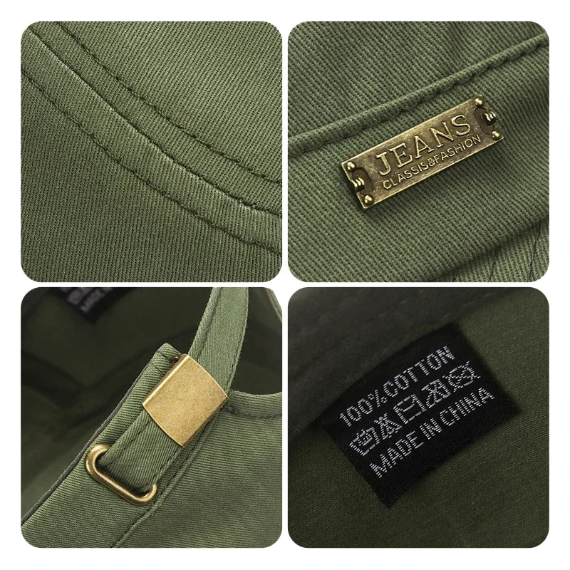 Klassische Baumwolle Baseball Cap Und Militär Kadett Wanderkappe_voghion.com