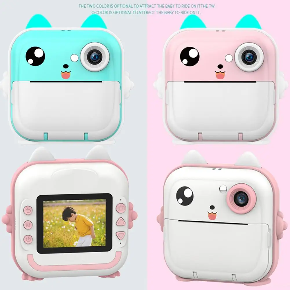 Digital Camera Cute Children's Instant Camera With Printing Paper Kids Video Digital Cameras For Children Instant Maiden Toy Boys Birthday Gift