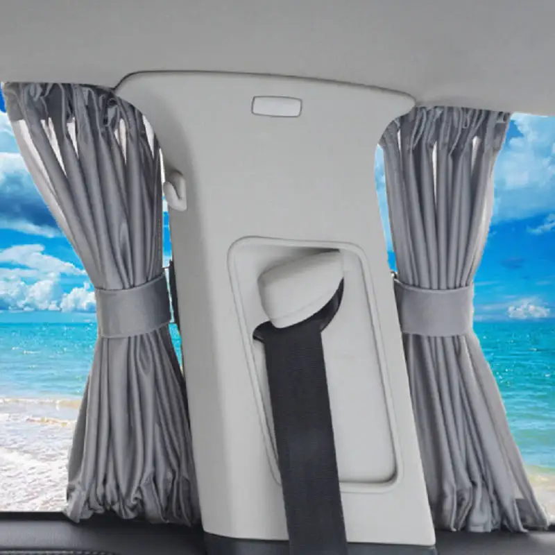 

Car Window Sun Shade Curtain Retractable Window Curtain With UV Protection Side Automotive Window Sunshades 50x47cm 1 Pair