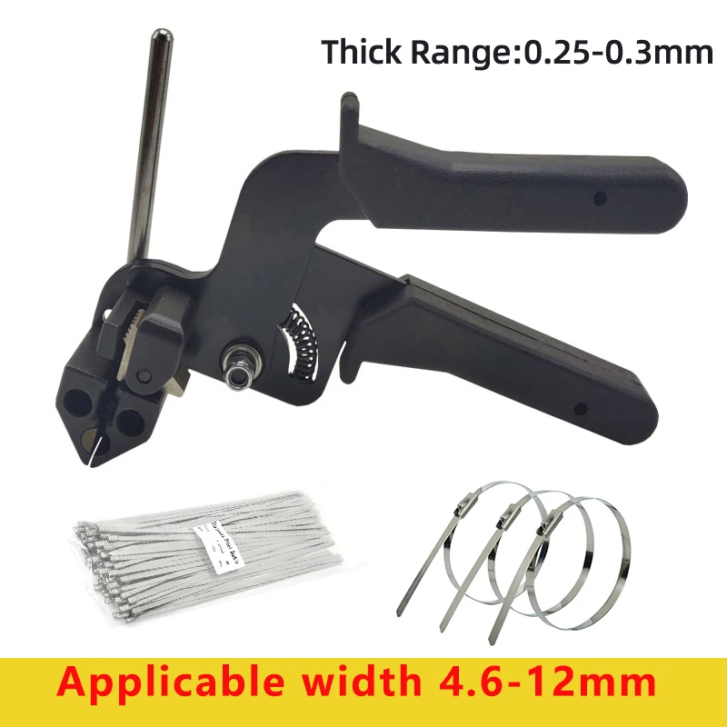 Cable tie gun Cable Ties Guns Stainless Steel Hand Fastening Strap Cutting Wrap Tool Automatic Zip Tensioning Tool Cable Ties Plier