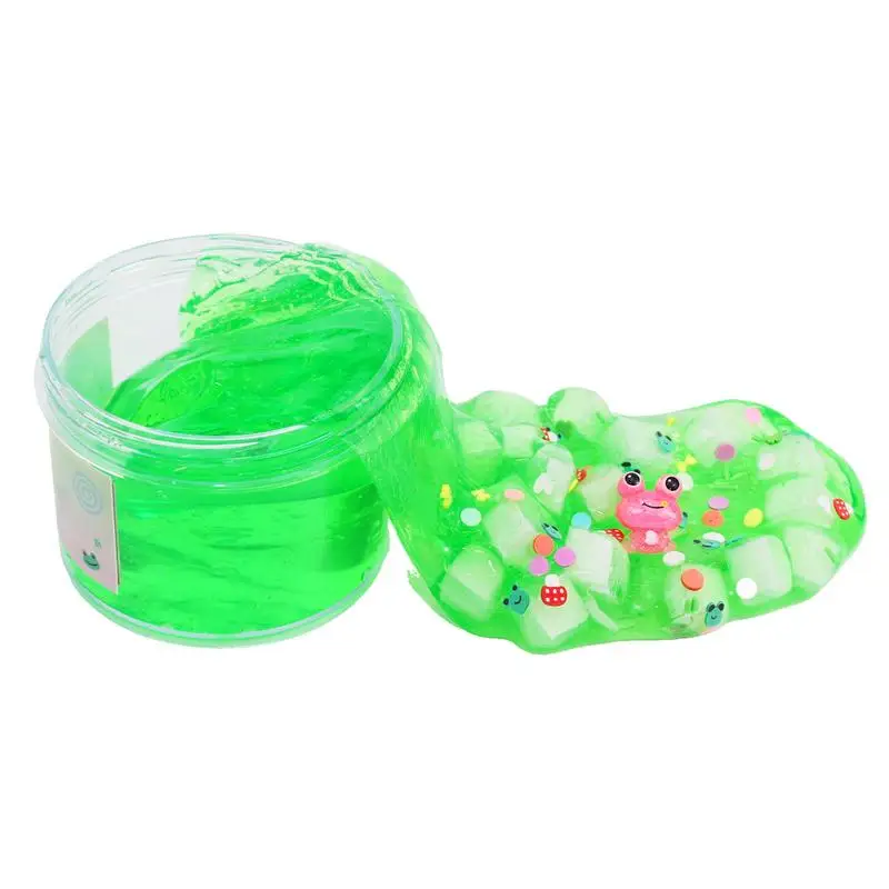 

Crystal Mud Toy DIY Soft Green Frog Crystal Mud Toy Kit Fun DIY Toy For Girls Boys Educational Sensory Toy For Stress Relief