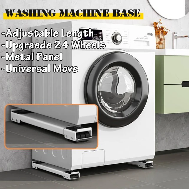 Extensible Appliance Rollers, Adjustable Washing Machine Base