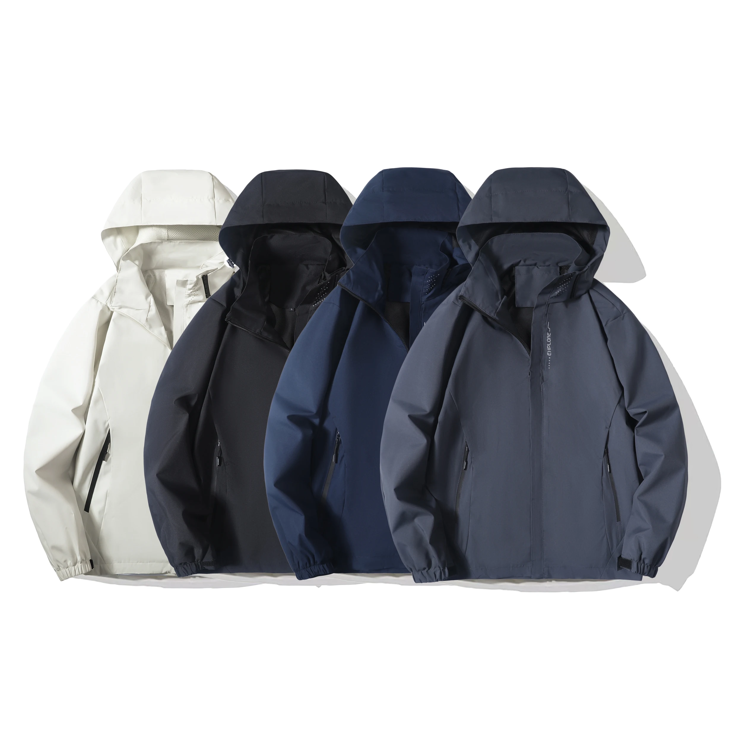 Giacca antipioggia impermeabile da uomo Leggera esterna con cappuccio impermeabile da esterno Giacca antivento da escursionismo Giacche da arrampicata all'aperto 2