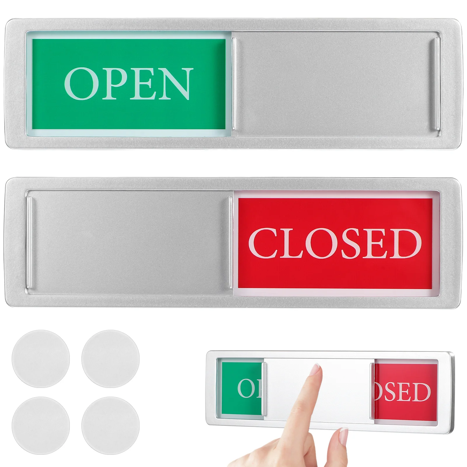 

2 Pcs Open Close Signs Sliding Open Closed Sign Dishwasher Sign Privacy Signboard Washing Machine Sign