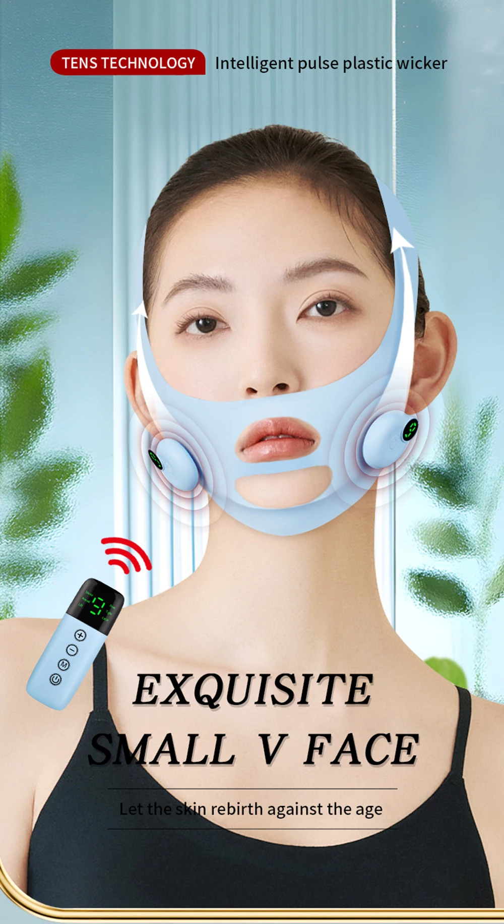 Microcurrent Face Shaping Device – EMS Smart Pulse V-Line Lifting Tool