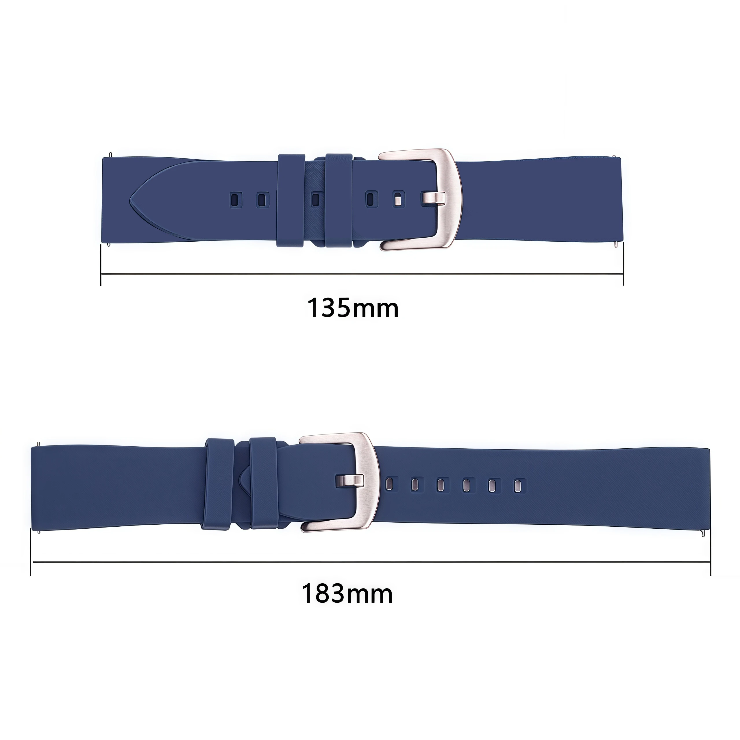 Waterproof Sport Silicone Watch Band - Quick Release Soft Rubber Strap