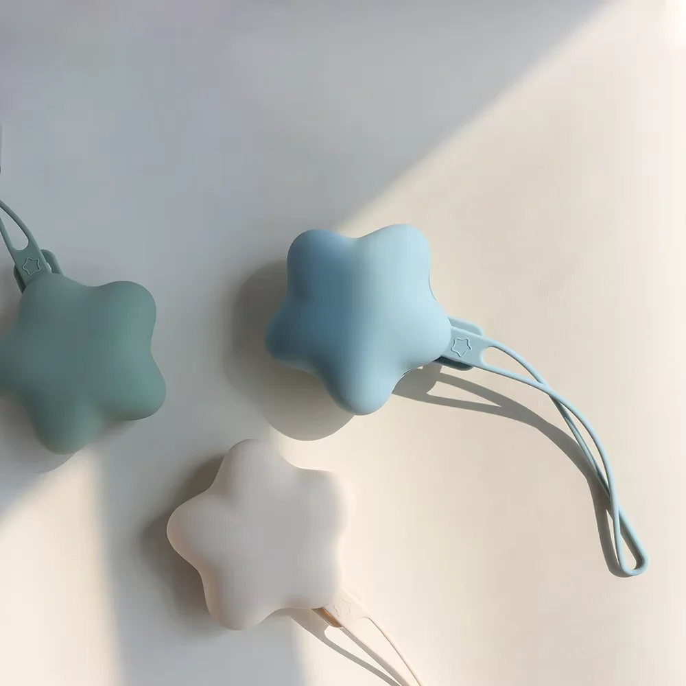 Silicone Nipple Storage Bag Newborns Kids Pacifier Holder Star Shape Nipple Case BPA Free Safe Storage Box Accessories 1Pcs