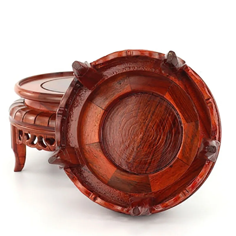 Dalbergia Cochinensis RedWood Carved Bonsai Display Pedestal Vase, Artical Statue, Luxury Collection Base, Classical Design