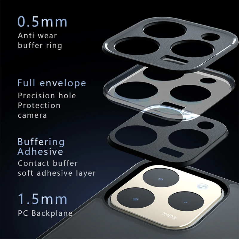Translucent Shockproof Matte Back Phone Case - Anti-Knock Design