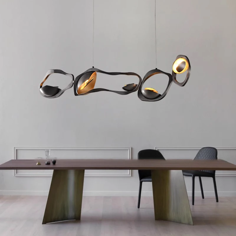 Discount luxury black/copper color hanging chandelier, dining room, living room indoor home ceiling lighting decoration, L100 cm