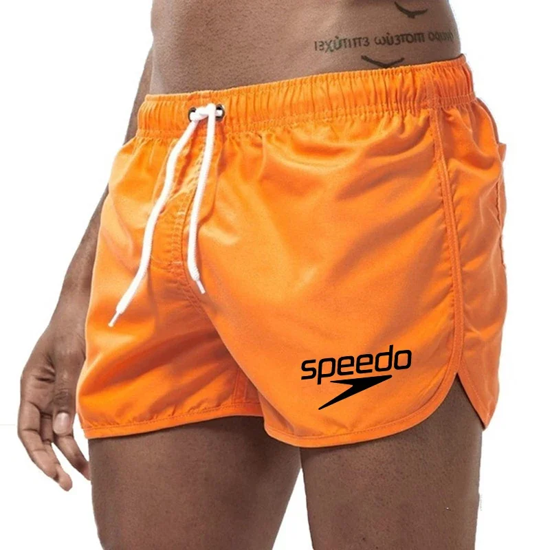 Summer Men's Shorts 2025 Beach Trunks Swim Gym Pants Quick Drying Swimming Homme Surf Ventilate Drawstring Fashion Casual Daily 2