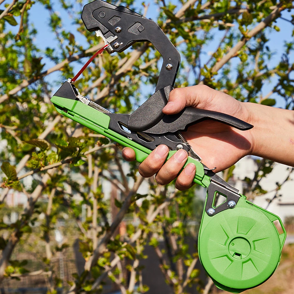 다지기 야채 테이프너 테이프, 가터 식물, 식물 가지, 손으로 묶는 바인딩 기계, 가정 정원 도구