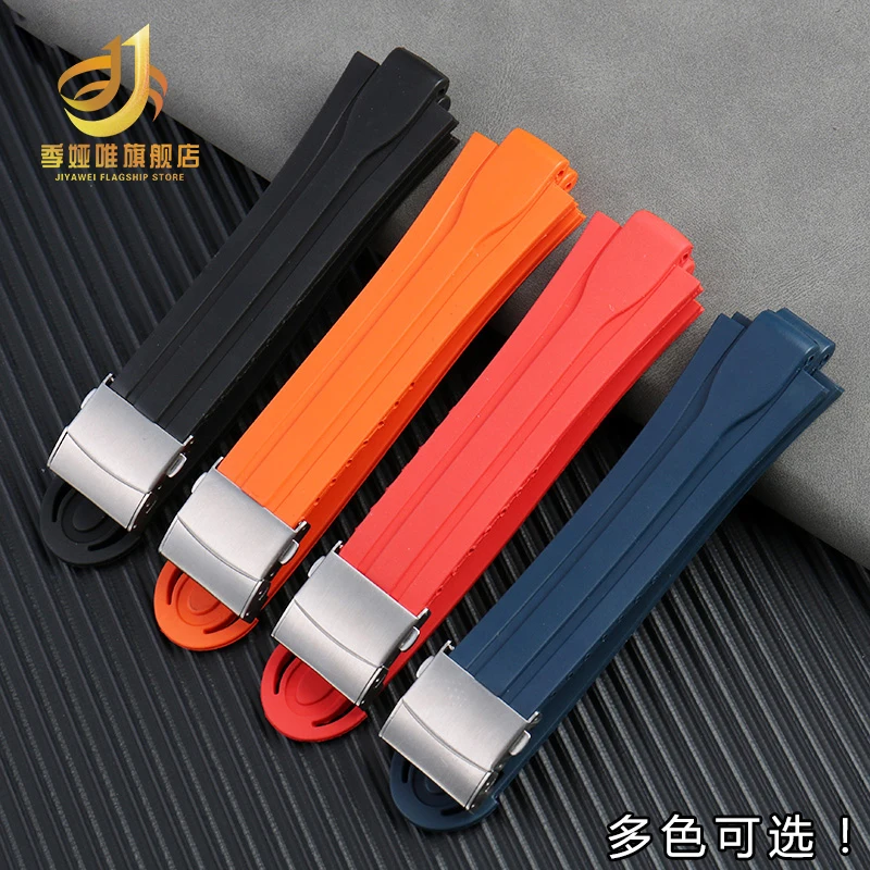 Per Oris 7730 Cinturino In Gomma Bracciale 7740 Cinturino In Silicone Che Divide Sport Convesso 24 X12Mm Chiusura A Piega Strumento Cacciavite Aquis