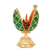 QIFU Russia Red Blue Green Faberge Egg and Miniature Castle in Crafts for Home Decor Gift 5