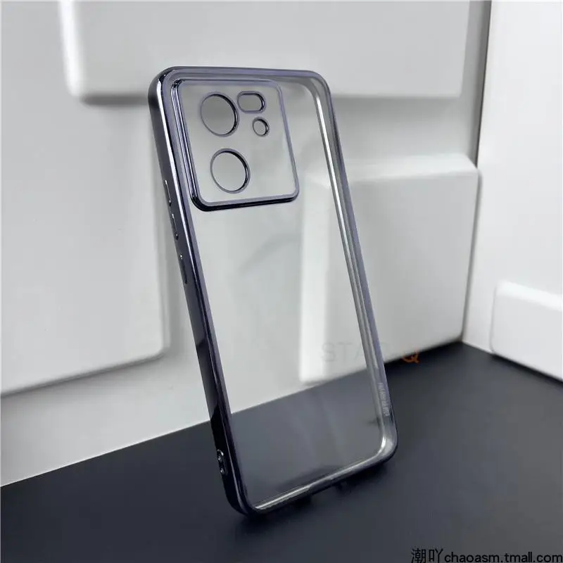 Elegant Plating Bumper Clear Case - Soft Silicone Transparent Back Cover