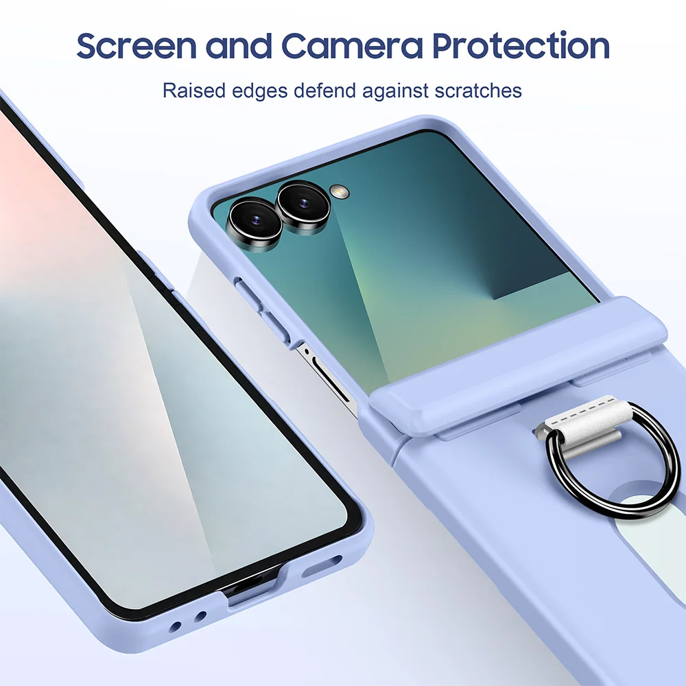 Luxury Slim Wallet Clip Phone Case with Card Slot and Finger Ring – Shockproof Cover