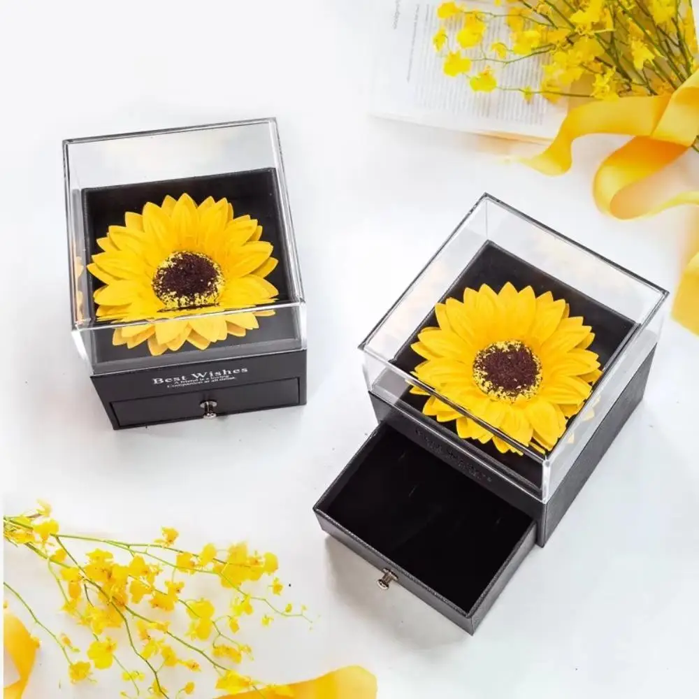 Stainless Steel Sunflower Necklace with Gift Box | Cubic Zirconia “I Love You Sunshine”... - SKU JPB00005 - UGI Packaging