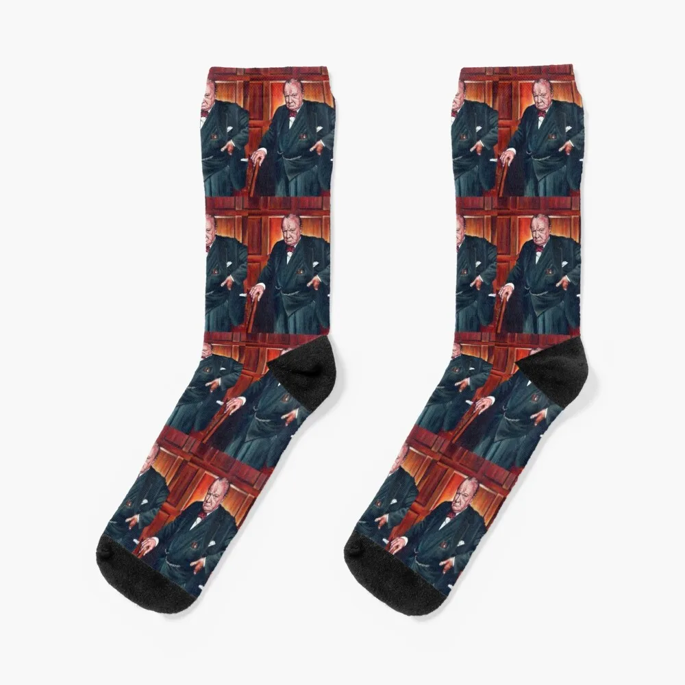 

Churchill Socks funny gifts winter thermal Designer Man Socks Women's
